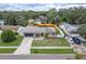 Aerial view of house, driveway, and yard at 739 Isleton Dr, Brandon, FL 33511