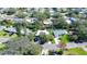 Home's aerial view showing its location and neighborhood at 1479 S Evergreen Ave, Clearwater, FL 33756