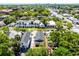 Drone shot of the area showcasing nearby neighborhood amenities and the property's prime location at 2335 W Beach St, Tampa, FL 33607
