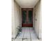 Mid-century modern home's front entry with double doors at 3301 W Corona St, Tampa, FL 33629