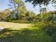 Large grassy backyard with mature trees at 7100 Paul Revere Ter # 7100, New Port Richey, FL 34653