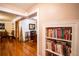 Built-in bookcase in hallway leading to dining room at 6626 1St N St, St Petersburg, FL 33702