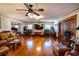 Spacious living room with hardwood floors, fireplace and comfortable seating at 6626 1St N St, St Petersburg, FL 33702