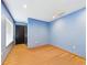 The bedroom is bright and airy with recessed lighting, and wood flooring at 1793 N Fort Harrison Ave, Clearwater, FL 33755