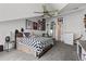 Bedroom featuring vaulted ceilings and wall decor at 722 Pinellas Bayway S # 102, St Petersburg, FL 33715