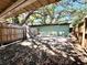 This backyard has a parking area and metal storage shed at 4201 S Renellie Dr, Tampa, FL 33611