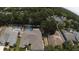 Aerial view showcases the property with mature trees and neighborhood at 4506 Gentrice Dr, Valrico, FL 33596