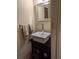 Modern bathroom featuring a stylish vessel sink, sleek faucet, dark wood vanity, and fresh neutral paint at 836 41St N Ave, St Petersburg, FL 33703