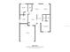 Floorplan of the home, showcasing the layout of the bedrooms, kitchen, living room, and garage at 1103 Hardwood Dr, Valrico, FL 33596