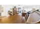 Living room with wood flooring, fireplace, and ample natural light at 2700 Bayshore Blvd # 3210, Dunedin, FL 34698