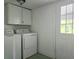 Clean laundry room with appliances and natural light streaming through a windowed door at 702 Hillsboro St, Plant City, FL 33563
