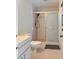 Bathroom with shower, toilet and vanity at 13473 Bruni Dr, Spring Hill, FL 34609