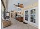 Outdoor entertainment area with pool and built-in bar at 13473 Bruni Dr, Spring Hill, FL 34609