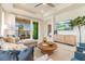 Inviting living space featuring plush seating, contemporary décor, and a sliding glass door leading to outdoor living area at 18039 Cherished Loop, Bradenton, FL 34211