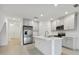 Modern kitchen featuring stainless steel appliances and a large island at 5439 Tripoli Dr, Palmetto, FL 34221