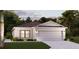 One-story home with gray garage door and landscaping at 16845 Fiesta Dr, Port Charlotte, FL 33953