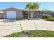 Charming single-story home featuring an attached garage and a well-maintained front yard at 3542 Trask Dr, Holiday, FL 34691