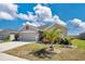 Charming single-story home boasts a two-car garage, well-kept lawn, and tropical landscaping in a desirable neighborhood at 11820 Stone Pine St, Riverview, FL 33569