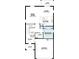 Detailed floor plan showcases the kitchen, lanai, dining and great room, bedroom and garage at 16842 Fiesta Dr, Port Charlotte, FL 33953