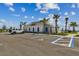 Modern pool house with parking and a designated handicap parking spot at 1758 Spreader Ln, Sarasota, FL 34240