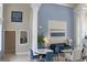 Clubhouse lobby with high ceilings, elegant seating, and sophisticated decor at 5613 Legacy Crescent Pl # 201, Riverview, FL 33578
