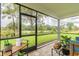 Screened-in patio features an outdoor space with views of the surrounding nature at 2046 Sunset Preserve Way, Port Charlotte, FL 33953
