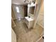 Bathroom with tile floor, modern vanity, and new fixtures at 5552 Pentail Cir, Tampa, FL 33625