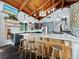Bright kitchen features an island with bar seating, modern cabinets, and stainless steel appliances at 233 Snyder Dr, Venice, FL 34292