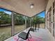 Inviting screened porch with serene views and outdoor access to property landscape at 233 Snyder Dr, Venice, FL 34292