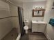 Clean bathroom with shower, toilet, and vanity with sink at 2309 22Nd W Ave, Bradenton, FL 34205