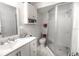 Clean bathroom with a shower/tub combo and vanity at 4222 Trucious Pl # 4222, New Port Richey, FL 34652