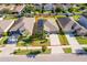 Aerial view of house and property with solar panels at 7104 Wiseman Run Dr, Ruskin, FL 33573