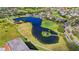 Aerial view of peaceful golf course and pond at 2725 Terra Ceia Bay Blvd # 201, Palmetto, FL 34221