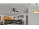 Bright living room with vaulted ceilings and sectional sofa at 18482 Holly Ave, Port Charlotte, FL 33948