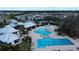 Aerial view of the community pool and clubhouse at 12764 Weston Oaks Ln, Riverview, FL 33579