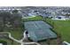 Aerial view of community tennis courts and basketball court at 12764 Weston Oaks Ln, Riverview, FL 33579