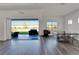 Dining area with sliding glass doors opening to backyard patio at 5735 Shorebird Br, Land O Lakes, FL 34638