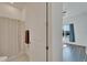 Clean bathroom with shower/tub combo and gray accents at 5735 Shorebird Br, Land O Lakes, FL 34638