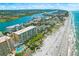 Aerial view of building and surrounding beach area at 20000 Gulf Blvd # 707, Indian Shores, FL 33785