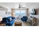 Bright living room with ocean view and comfy seating at 20000 Gulf Blvd # 707, Indian Shores, FL 33785