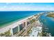 Aerial view of beachfront property and waterway at 20000 Gulf Blvd # 707, Indian Shores, FL 33785