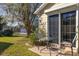 Private patio with seating area, perfect for outdoor relaxation at 5846 Greenbriar Ct, Zephyrhills, FL 33542