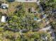 Aerial view of a lush residential neighborhood with tree-lined streets and well-maintained properties at 10020 Jungle St, New Port Richey, FL 34654