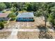 Aerial view of the house showing roof and surrounding lot at 1724 Harbor Dr, Clearwater, FL 33755