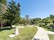 Recreation area with palm trees, benches, and an exercise area at 2210 Utopian E Dr # 314, Clearwater, FL 33763