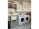 Bright laundry area with modern appliances, sink, and storage cabinets at 355 Highland Shores Dr, Ellenton, FL 34222