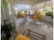 Screened-in porch with table and chairs and sunny views at 355 Highland Shores Dr, Ellenton, FL 34222