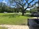 Large front yard with mature tree and beautiful curb appeal at 15008 Spokane Rd, Spring Hill, FL 34610