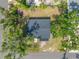 Aerial view of the home showing the roof, yard, and surrounding trees in a residential neighborhood at 3728 19Th E St, Bradenton, FL 34208