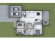 Open-concept floor plan showcasing spacious living areas and attached two-car garage at 4146 New Milford St, North Port, FL 34288